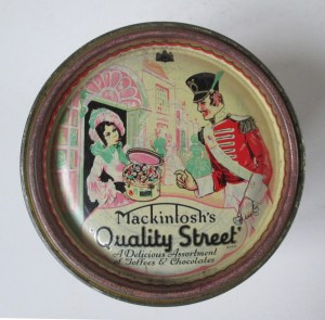 The original Quality Street Soldier & Lady design