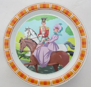 The first of several Quality Steet images showing the Soldier & Lady on horseback