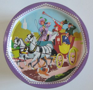 The Quality Street Soldier & Lady on a stagecoach