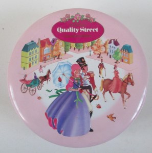 The French Quality Street Soldier & Lady enjoy an autumnal walk