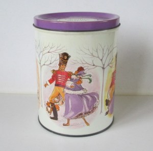 Showing the Quality Street Soldier & Lady in all four seasons