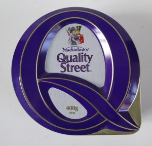 The Quality Street Q design featuring the Soldier & Lady