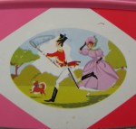 The Quality Street Soldier & Lady chase butterflies