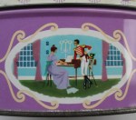 The Quality Street Soldier listens to the Lady play a spinet