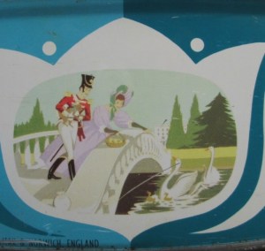 The Quality Street Soldier & Lady feed the swans