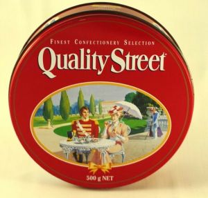 The Australian Quality Street Soldier & Lady enjoy tea and cake